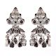 92.5rling silver Earrings Black Onyx Studded Jhumka Style Earrings