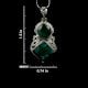 92.5 Sterling Silver Green Malachite Pendant In Square And Round Shape