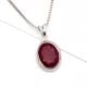 92.5  Sterling Silver Pendant Oval Red Spinel Stone Daily Wear Pendant