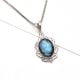92.5 Sterling Silver Earrings Glowing  Oval Shaped Labradorite Engraved  Pendant