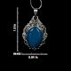 92.5 Sterling Silver Pendant Aqua Chalcedony Gemstone Pendant