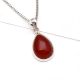 92.5 Sterling SilverÂ Pendant Round Cut Red Carnelian Handcrafted Jewelry