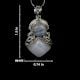 92.5 Sterling Silver Moonstone Pendant Unique Statement Pendant