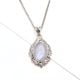 92.5 Sterling Silver Pendant Natural Moonstone Handmade Solitaire Pendant