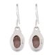 92.5Sterling Silver Earrings Big Oval Moonstone Drop Hanging Earrings