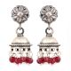 92.5 Sterling Silver Earrings Floral Stud Silver Jhumki With Red Onyx Tassel Earrings