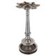 South Indian Brass Oil Lamp With Silver Polish