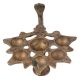 Brass Oil Lamp Six Wicks Indian Snake Head Worship Lamp