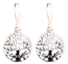 92.5 Sterling silver Earrings Tree Of Life Drop Earrings