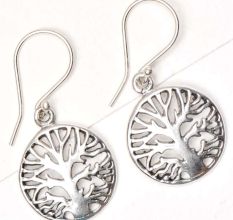92.5 Sterling silver Earrings Tree Of Life Drop Earrings