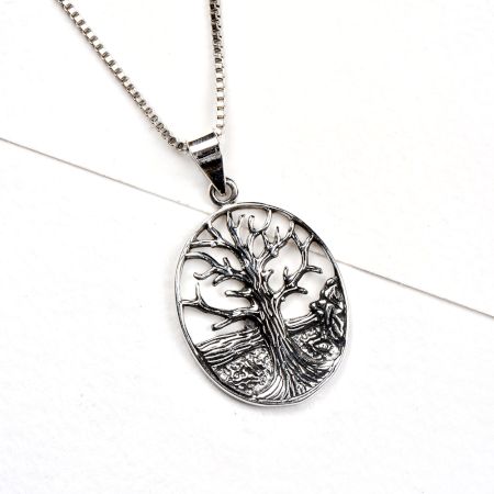 92.5 Sterling Silver Pendant Celtic Tree Of Life Pendant