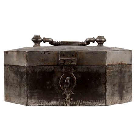 Taj Mahal Brass Jewelry Box Eight Sided Storage Box