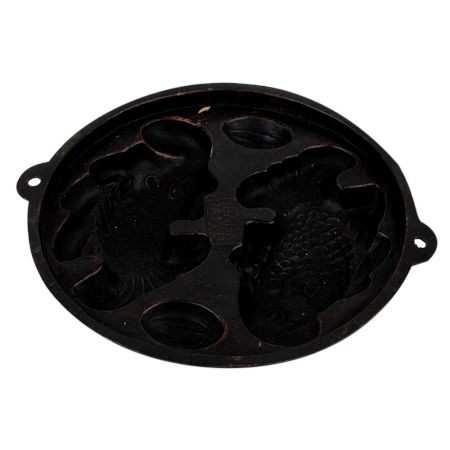 Black Fish Design Brass Appam Pot
