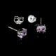 92.5 Sterling Silver Earrings Semi Precious Amethyst Gemstone Stud Earrings