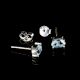 92.5 Sterling Silver Earrings Semi Precious Aquamarine Gemstone Stud Earrings