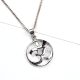 Sacred 92.5 Sterling Silver Pendant Om Enclosed In Circle