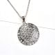 92.5 Sterling Silver Pendant Sacred Flower Of Life And Circular Ring Of Zodiac Signs