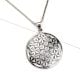 92.5 Sterling Silver Pendant Round Sacred Flower Of life In Hexagonal Design