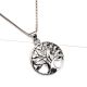 92.5 Sterling Silver Pendant With Circle Of Life In a Delicate Round Frame