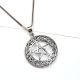 92.5 Sterling Silver Pendant Pentagram Star In Celtic Knot Border