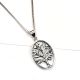 Oval 92.5 Sterling silver Pendant with Tree Of Life Design Inside The Ring