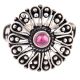 Oxidized 92.5 Sterling Silver Ring Adjustable Parsley Amethyst Stone Studded Fashion Ring (Free Size)