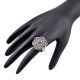 92.5 Sterling Silver Ring Traditional Stoned Delight Party Wear Ring (Free Size)