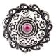 Intricate 92.5 Sterling Silver Ring has embossed petals and Scroll work fashion wear (Free Size)