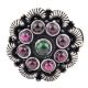 Embossed Petals 92.5 Sterling silver Rings Amethyst Ring Fashion Wear (Free Size)