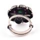 Embossed Petals 92.5 Sterling silver Rings Amethyst Ring Fashion Wear (Free Size)