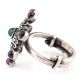 Amethyst Stone 92.5 Sterling Silver Ring Stone Studded Filigree Pattern Festive Wear For Girls (Free Size)