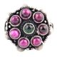 Amethyst Stone 92.5 Sterling Silver Ring Onyx Daily Wear Fashion For Girls (Free Size)