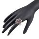 Amethyst Stone 92.5 Sterling Silver Ring Onyx Daily Wear Fashion For Girls (Free Size)