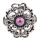 92.5 Sterling Silver Ring Scroll work Amethyst stone Fashion Accessory (Free Size)