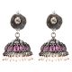 Peacock 92.5 Sterling silver Earring Amethyst Stone Pearl Hangings