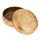 Round Brass Tiffin Box With Tribal Style Delicate Engravings