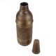 Brass Water Bottle With Engraved Leaves Design And Patina