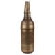 Brass Water Bottle With Engraved Leaves Design And Patina
