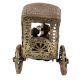 Brass Rickshaw Man Pull Driven Cart