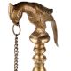 Brass Parrot Holding Hanging Oil Lamp
