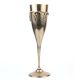 Brass Champagne Glass Silver Polished With  Embossed Grapes bunch