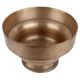 Brass Bowl Incense Burner With Textured Effect And Circular Horizontal Lines