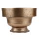 Brass Bowl Incense Burner With Textured Effect And Circular Horizontal Lines