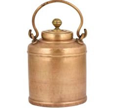 Brass Milk Pot Hammered Finial On Small Lid