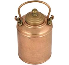 Brass Milk Pot Hammered Design Small Lid With Finial