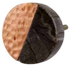 Grey Stone Copper Round Dresser Knobs