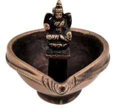 Handmade Conch  Brass Laxmi Oil Lamp