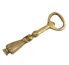 Brass Queen Bottle Opener With Standing Tribal  Queen