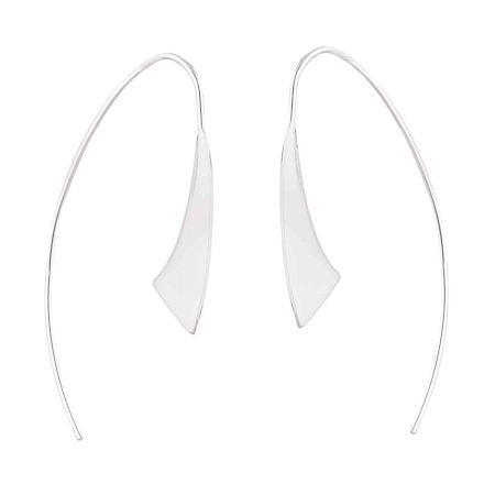 92.5 Sterling Silver Earrings Long Geometric Drop earrings