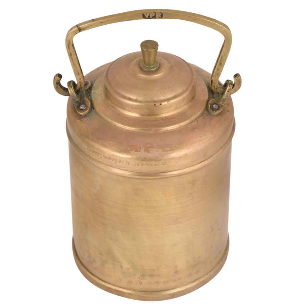 Traditional Brass Milk Pot With VPR Engraved On Handle